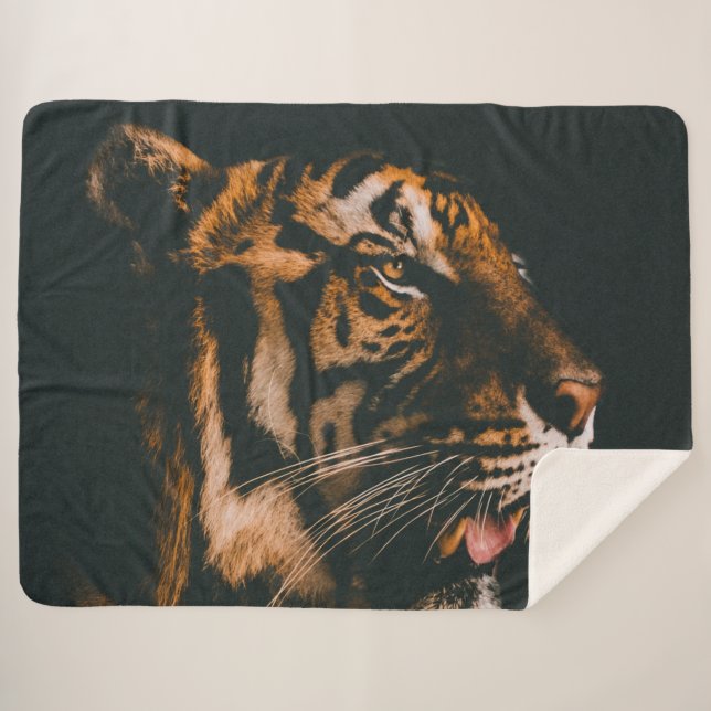COBERTOR SHERPA TIGRE MAJÉTICO (Frente (Horizontal))
