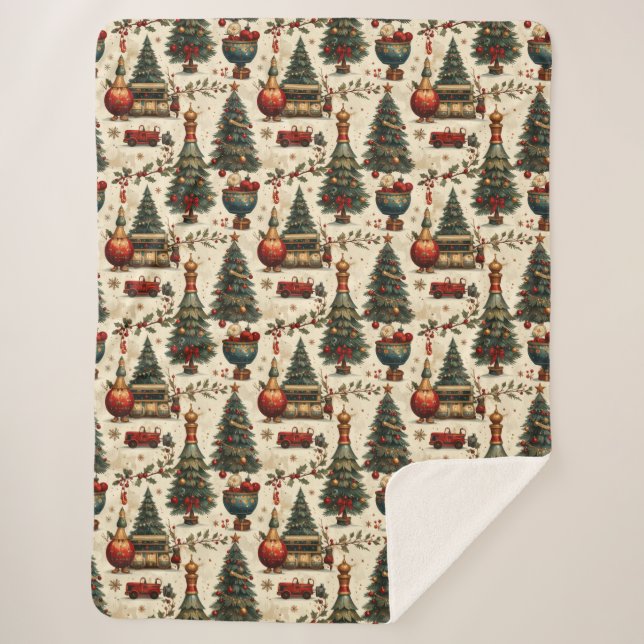 Cobertor Sherpa Timeless Christmas Vibes (Frente)