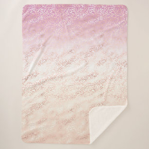 Cobertor Sherpa Tinta Rosa Cinzenta Pêssego Glam Pêssego Pêssego P