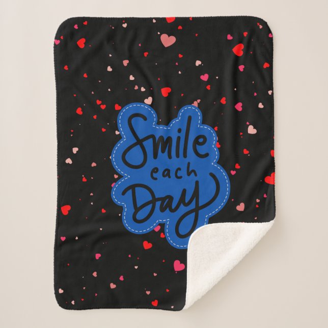 Cobertor Sherpa Tipografia do Sorriso (Frente)