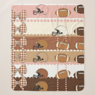 Cobertor Sherpa Toalha de Futebol Coquette com Estampa de Leopardo