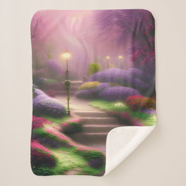 Cobertor Sherpa Todas As Flores Bonitas (Frente)