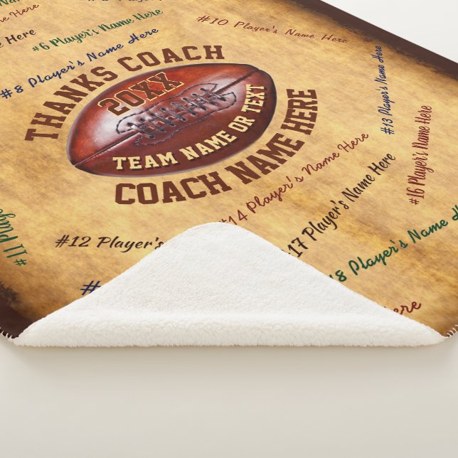 Cobertor Sherpa Todo o jogador, equipe, treinador NOMEIA a (3/4)