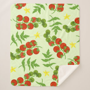 Cobertor Sherpa Tomate Tango: Impressão de vegetais venenosos
