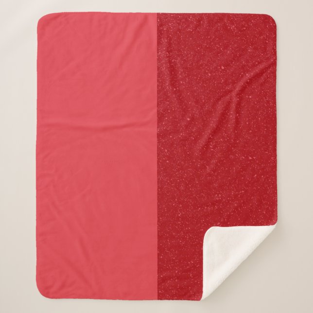 Cobertor Sherpa Tomato Red Split Sherpa Blanket – Customizable (Frente)