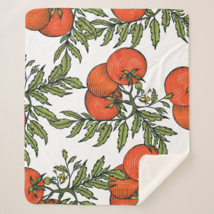 Cobertor Sherpa Tomato Vintage: Ilustração do Mercado de Fazendas.
