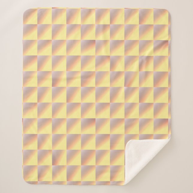 Cobertor Sherpa Tone-on-tone Squares. (Frente)
