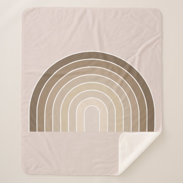 Cobertor Sherpa Toneladas de Boho Arco-Arco-Azul (Frente)