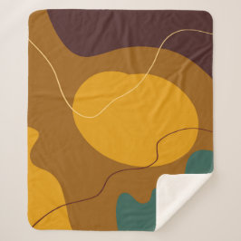 Cobertor Sherpa Tons da Terra em formas orgânicas abstrato fundo
