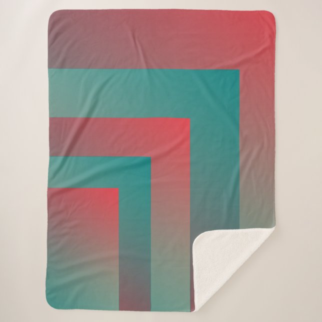 Cobertor Sherpa tons de coral (Frente)