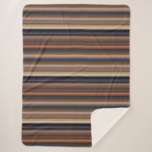 Cobertor Sherpa Torres castanhos-azuis