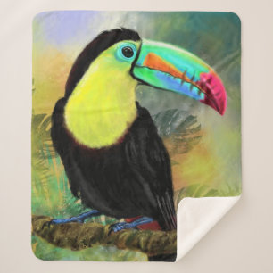 Cobertor Sherpa Toucan Bird Sherpa Blanket