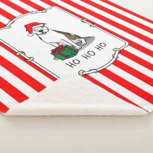 Cobertor Sherpa Touro para Papais noeis de Natal (lt brindle white