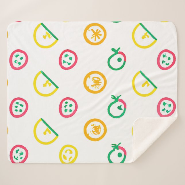 Cobertor Sherpa Trabalho de arte Padrões bonito. Comprar Agora (Frente (Horizontal))