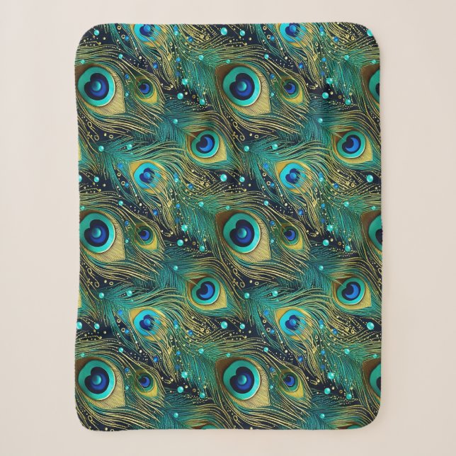 Cobertor Sherpa Travesseiro Peacock Passion (Frente)