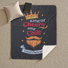 Cobertor Sherpa Trendy Modern Colorous Funny King Cita Tipografia