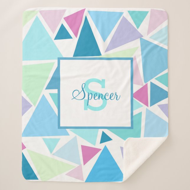 Cobertor Sherpa TRIÂNGULOS COLORIDOS Sherpa Blanket (Frente)