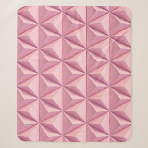 Cobertor Sherpa triângulos geométricos 3D: fundo minimalista.