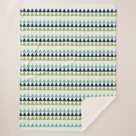 Cobertor Sherpa Triângulos Netuno, Seashell, Verde e Marinho