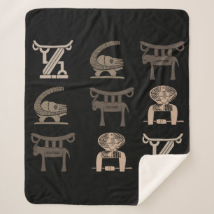 Cobertor Sherpa tribal africano