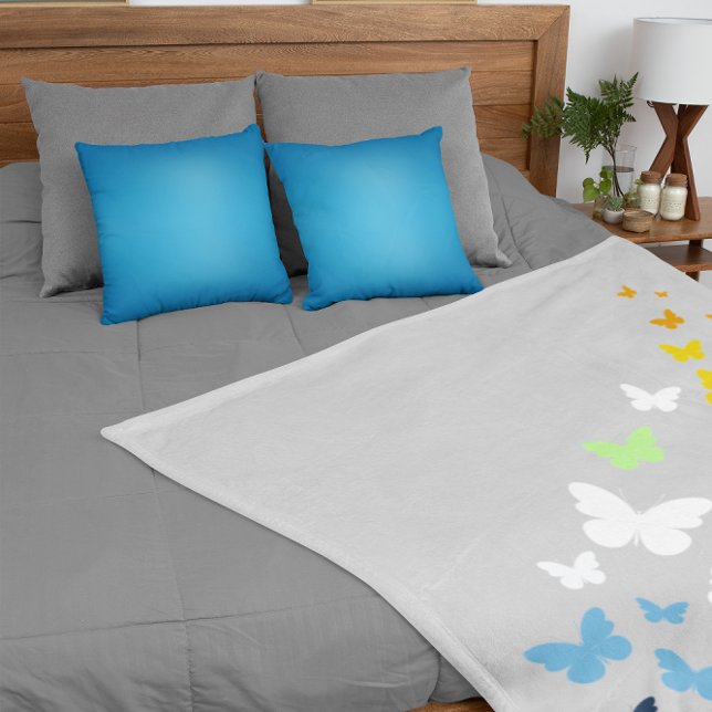 Cobertor Sherpa Trilha da Borboleta AroAce Agender Pride (Criador carregado)