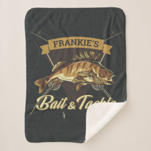 Cobertor Sherpa Troféu de nome personalizado pesca Compro de isca