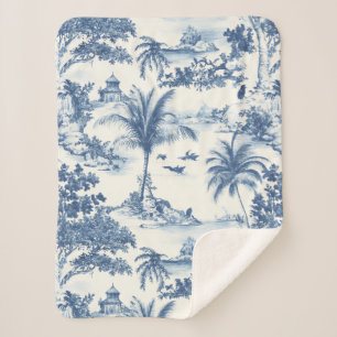 Cobertor Sherpa Tropical Toile De Jouy