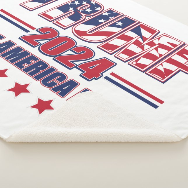 Cobertor Sherpa Trump 2024 - Retomar a América (3/4)