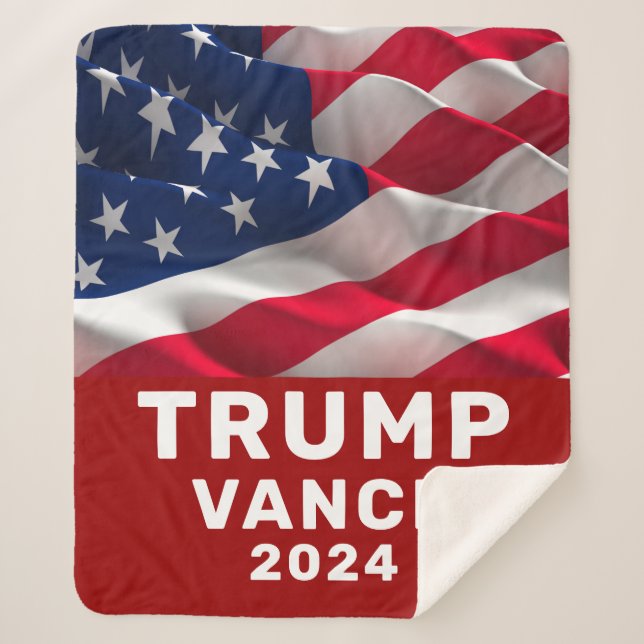 Cobertor Sherpa Trump Vance 2024 (Frente)