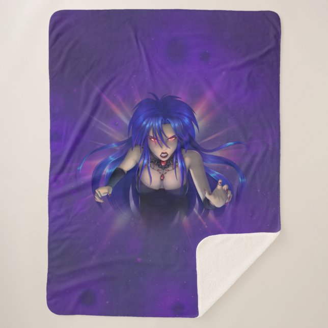 Cobertor Sherpa TSDS: Rainha Irana Delphi Cobrir Arte (Frente)