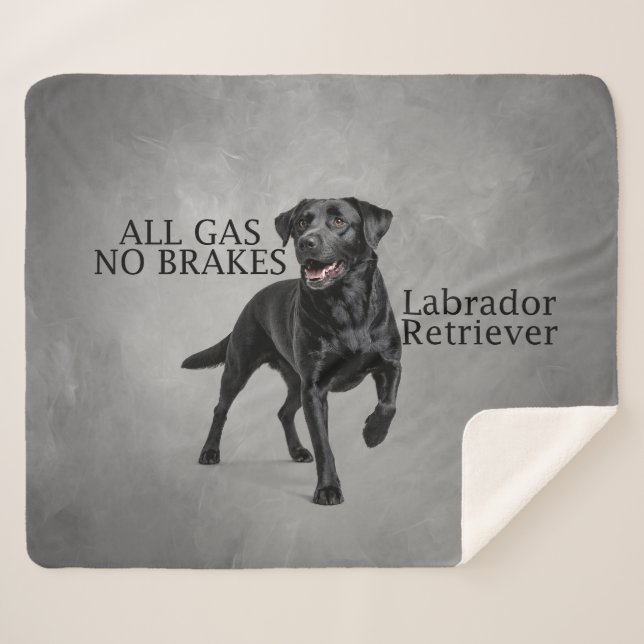 Cobertor Sherpa Tudo Gasolina Sem Freios Black Lab (Frente (Horizontal))