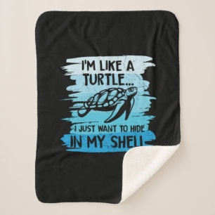 Cobertor Sherpa Turtle Lover Sou Como Uma Tartaruga