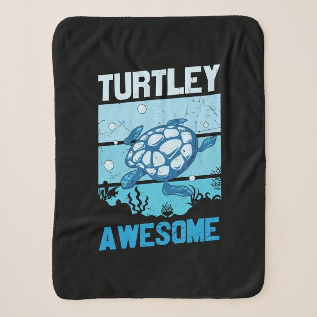 Cobertor Sherpa Turtle Lover | Turtley Incrível (Frente)
