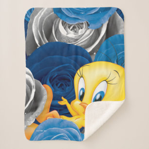 Cobertor Sherpa TWEETY™ com Rosas