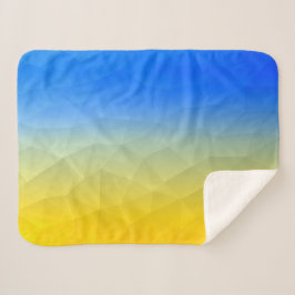 Cobertor Sherpa Ukraine yellow blue geometric mesh pattern
