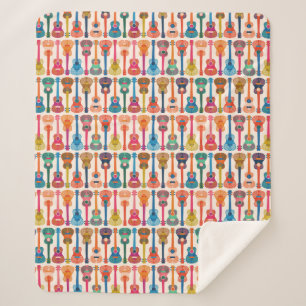 Cobertor Sherpa Ukulele havaiano