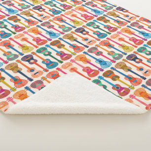 Cobertor Sherpa Ukulele havaiano