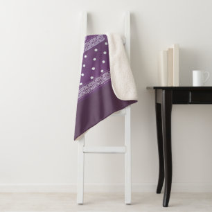 Cobertor Sherpa Última beleza Posple Purple Tartan Sherpa Blanket