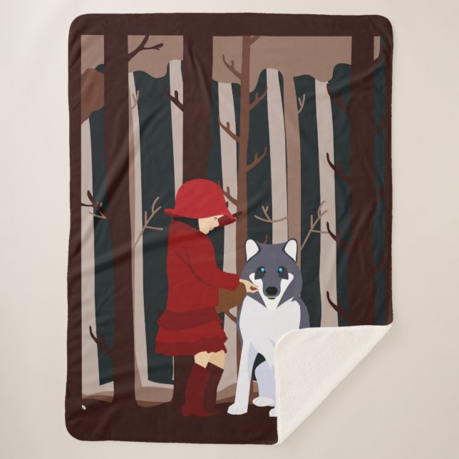 Cobertor Sherpa Um boné vermelho faz amigos (Frente)