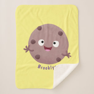 Cobertor Sherpa Um desenho animado de biscoito de chocolate inteli