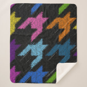 Cobertor Sherpa Um padrão de dentes sem costura. Imitação de um