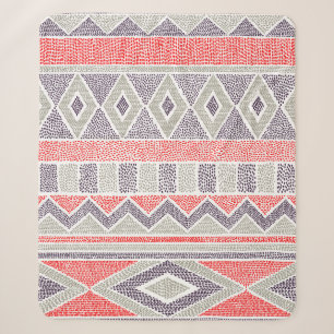 Cobertor Sherpa Um padrão étnico sem igual. Tribal e aztec