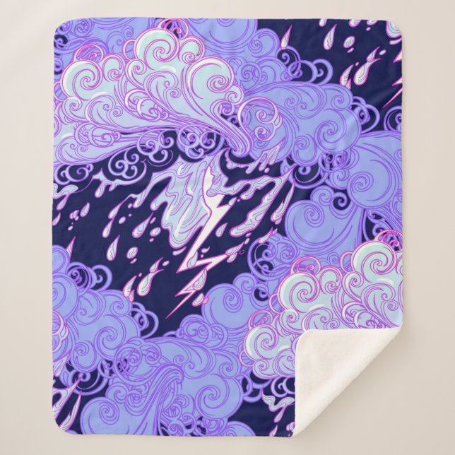 Cobertor Sherpa Um padrão perfeito. Clo decorativo com estilo retr (Frente)