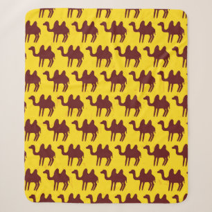 Cobertor Sherpa Um padrão perfeito com camelos.
