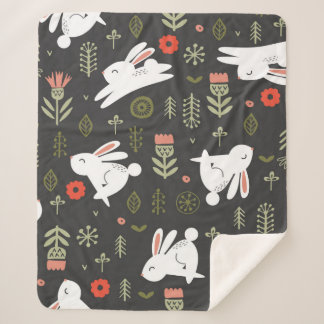 Cobertor Sherpa Um padrão perfeito num fundo escuro. Branco-claro 