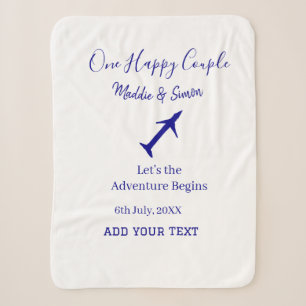 Cobertor Sherpa Uma aventura de vamos feliz começa a co-casamento