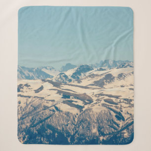 Cobertor Sherpa Uma cordilheira com neve e gelo descongelantes 