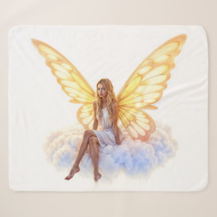 Cobertor Sherpa Uma fada elegante e pacífica brilha e luz