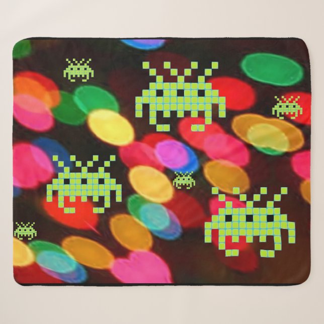 Cobertor Sherpa Uma Invasão Secreta do Pixelverse (Frente (Horizontal))