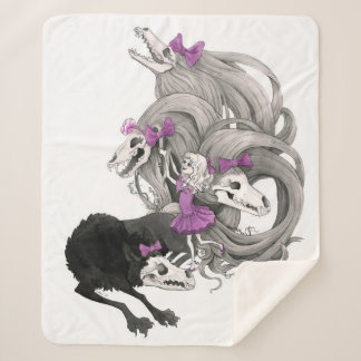 Cobertor Sherpa Uma menina gótico e sua obscuridade: GLAM